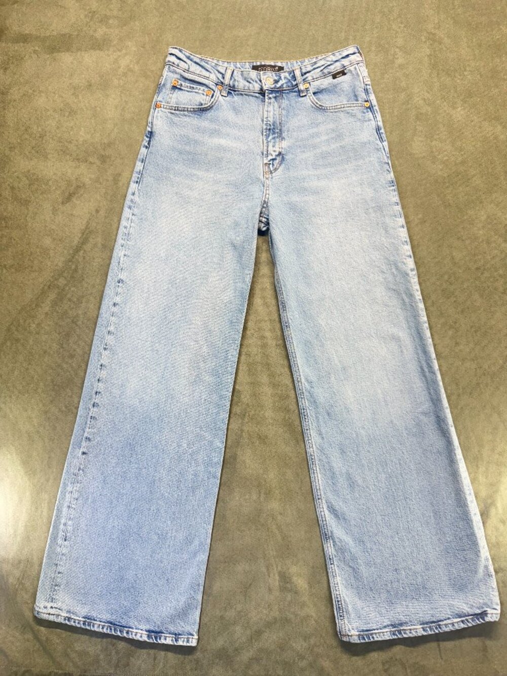 Mavi Florida Wide Leg Jeans Womens 29 Light Wash Mid Rise Relaxed Tencel Denim